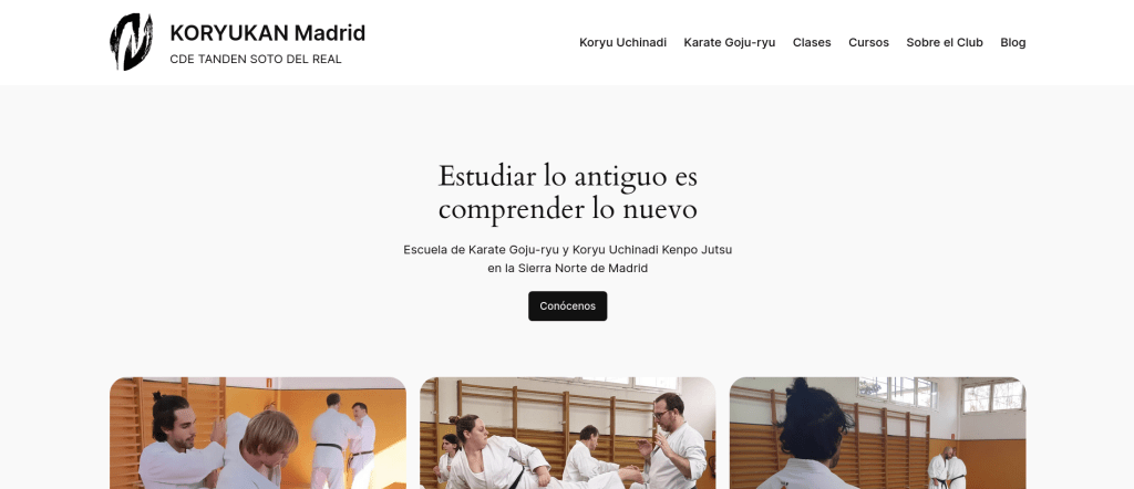 Web Koryukan Madrid